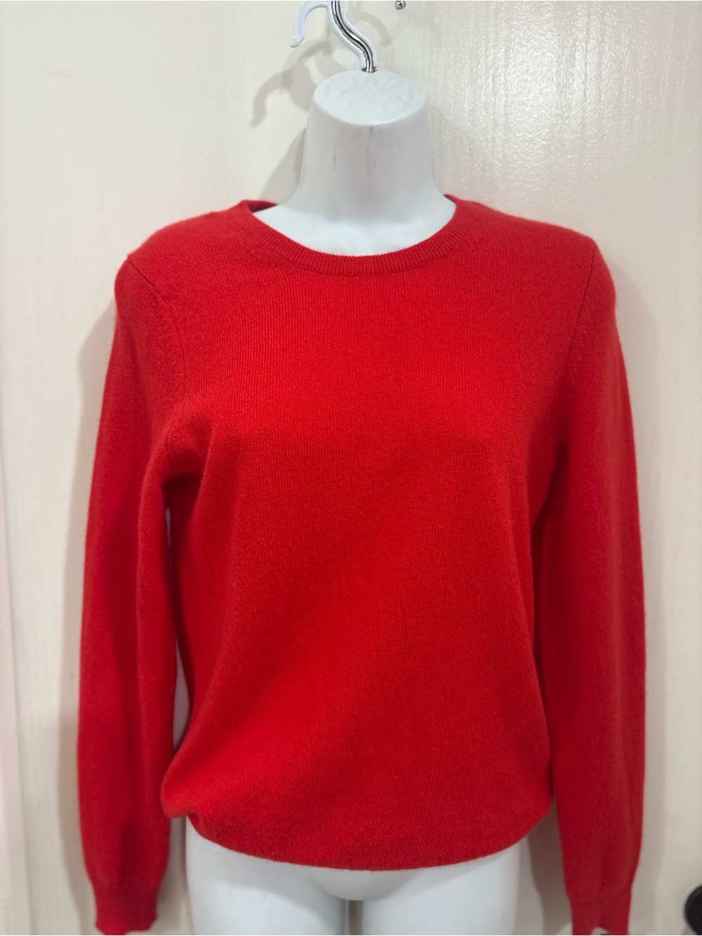Charter club 100% Cashmere Classic Crewneck Casual Women's Sweater - Red